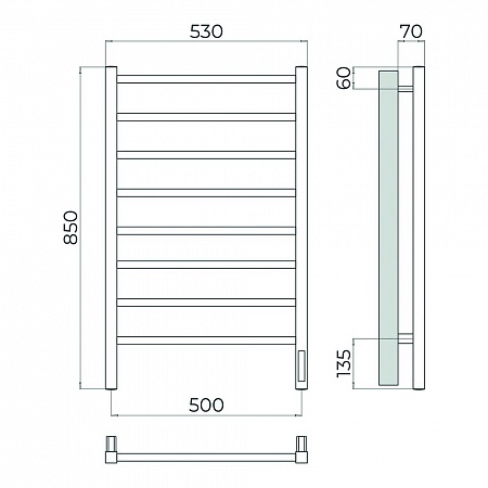 Ватикан П8 500х850 Электро Полотенцесушитель TERMINUS Сатин Керчь - фото 4 Ватикан П8 500х850 Электро Полотенцесушитель TERMINUS Сатин Керчь - фото 4