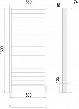 Ватикан П15 500х1300 электро (sensor quick touch) Полотенцесушитель TERMINUS  Керчь - фото 3