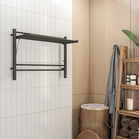 Горизонт П8 800х600 электро КС ЧЕРНЫЙ МУАР Полотенцесушитель TERMINUS Керчь - фото 4