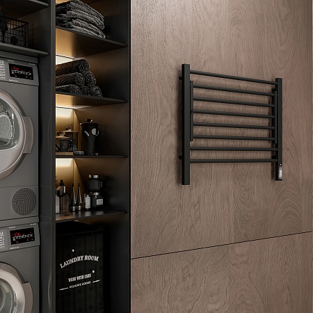 Горизонт П8 600х600 электро КС ЧЕРНЫЙ МУАР (sensor quick touch) Полотенцесушитель TERMINUS Керчь - фото 3