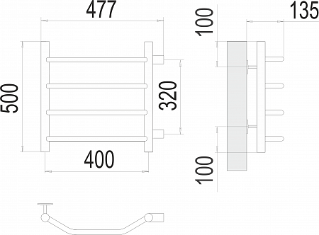 Виктория П4 400х500 бп320 Полотенцесушитель TERMINUS Керчь - фото 3 Виктория П4 400х500 бп320 Полотенцесушитель TERMINUS Керчь - фото 3