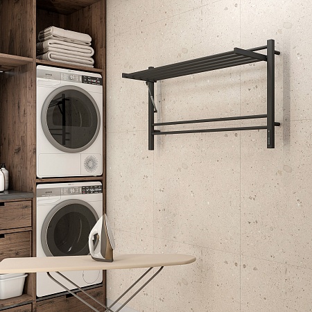 Горизонт П8 1000х600 электро КС ЧЕРНЫЙ МУАР Полотенцесушитель TERMINUS Керчь - фото 4