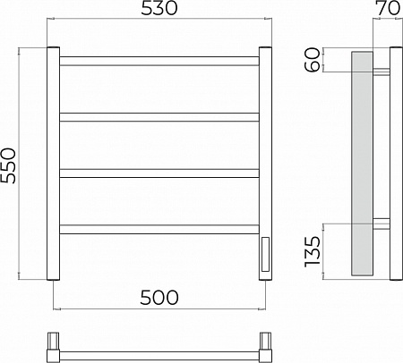 Ватикан П4 500х550 Электро Полотенцесушитель TERMINUS Керчь - фото 3 Ватикан П4 500х550 Электро Полотенцесушитель TERMINUS Керчь - фото 3