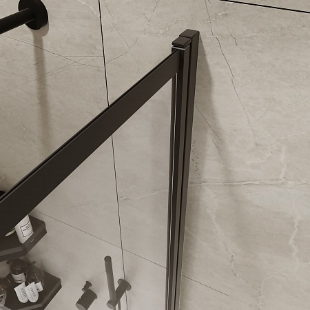 Шторка на ванну слайдер Terminus Ното 01 1500х900 проф.черный Керчь - фото 5