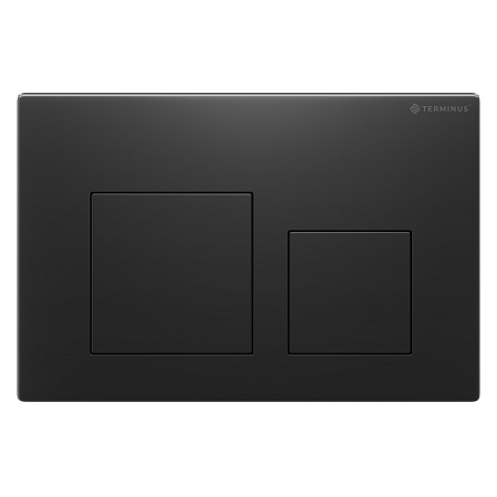 Клавиша смыва для инсталляции Terminus Classic кнопка квадрат цвет  чёрный матовый Керчь - фото 1