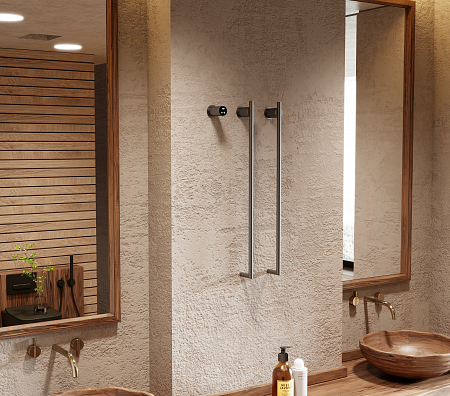 Рондо П2 350х760 электро Полотенцесушитель TERMINUS Оружейная сталь Керчь - фото 6