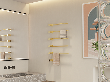 Аккорд П5 500х800 электро Полотенцесушитель TERMINUS Брашированное золото Керчь - фото 5