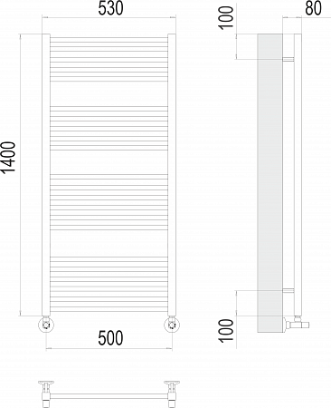 Сицилия П22 500х1400 Полотенцесушитель  TERMINUS Керчь - фото 3