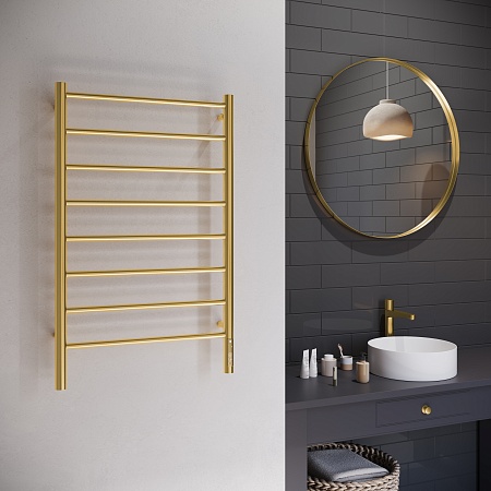 Аврора П8 500х850 Электро Полотенцесушитель TERMINUS Брашированное золото Керчь - фото 3