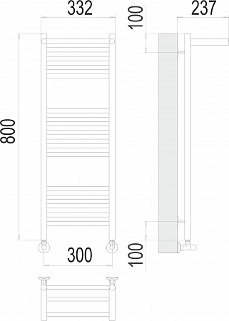 Аврора с/п П16 300х800 Полотенцесушитель  TERMINUS Керчь - фото 3