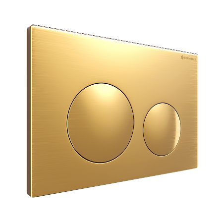 Клавиша смыва для инсталляции Terminus Classic кнопка круг цвет брашированное золото Керчь - фото 2