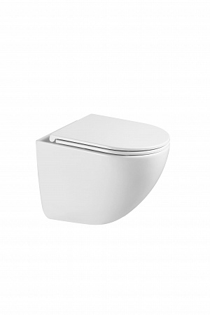 Подвесной унитаз безободковый Terminus Аврора Монолит 495х360 белый Керчь - фото 4