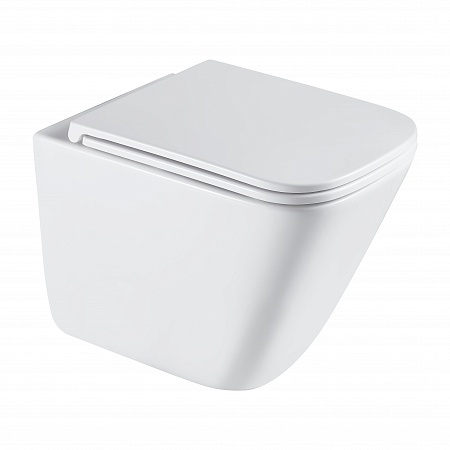 Подвесной унитаз безободковый Terminus Ватикан Монолит 490х340 белый Керчь - фото 2