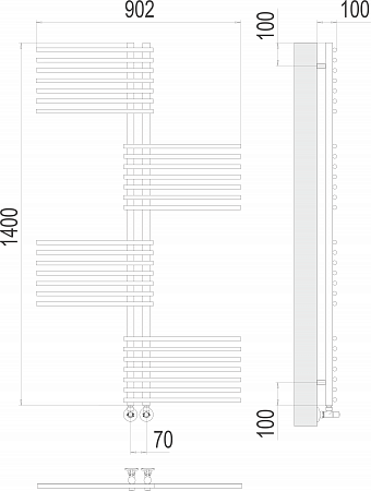 Европа П28 70х1400 Полотенцесушитель  TERMINUS Керчь - фото 3