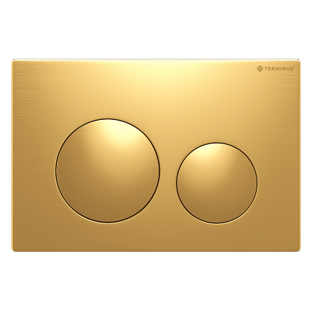 Клавиша смыва для инсталляции Terminus Classic кнопка круг цвет брашированное золото Керчь - фото 1