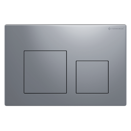 Клавиша смыва для инсталляции Terminus Classic кнопка квадрат цвет  хром Керчь - фото 1