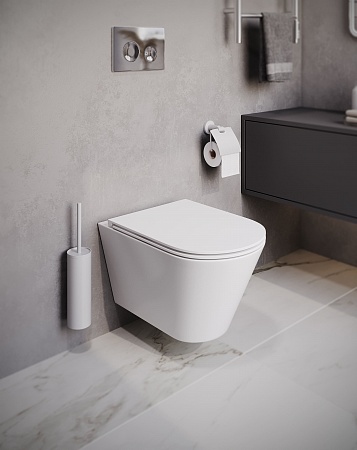 Подвесной унитаз безободковый Terminus Классик S 515х355 белый Керчь - фото 1