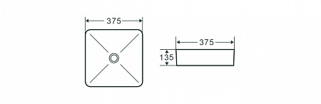 Раковина накладная Terminus Ватикан 375х375х135 Керчь - фото 4