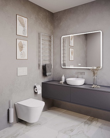 Подвесной унитаз безободковый Terminus Классик S 515х355 белый Керчь - фото 2