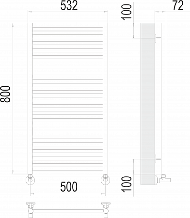 Аврора П16 500х800 Полотенцесушитель TERMINUS Керчь - фото 3 Аврора П16 500х800 Полотенцесушитель TERMINUS Керчь - фото 3