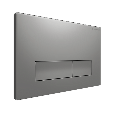 Клавиша смыва для инсталляции Terminus Classic кнопка прямоугольник цвет матовый хром Керчь - фото 2