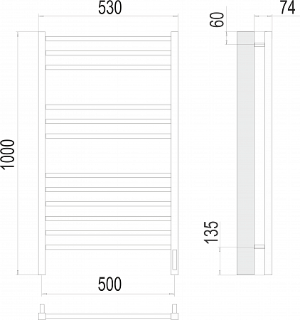 Сицилия П12 500х1000 электро Полотенцесушитель TERMINUS) Керчь - фото 3 Сицилия П12 500х1000 электро Полотенцесушитель TERMINUS) Керчь - фото 3