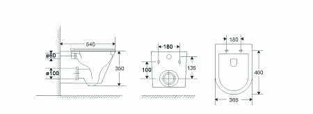 Подвесной унитаз безободковый Terminus Классик 540х365 белый Керчь - фото 4 Подвесной унитаз безободковый Terminus Классик 540х365 белый Керчь - фото 4