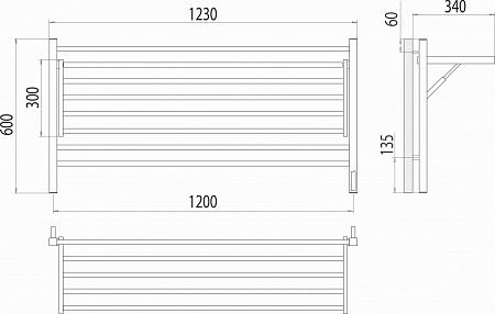 Горизонт П8 1200х600 электро Полотенцесушитель TERMINUS Керчь - фото 5