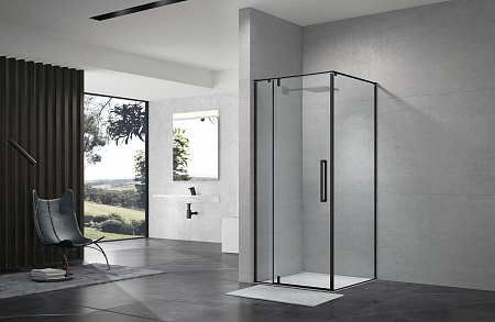 Душевой уголок распашной Terminus Альба 03 900х900х2200 квадрат чёрный Керчь - фото 2 Душевой уголок распашной Terminus Альба 03 900х900х2200 квадрат чёрный Керчь - фото 2