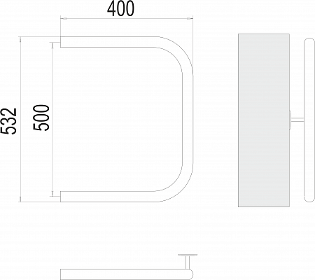П-обр AISI 32х2 500х400 Полотенцесушитель TERMINUS Керчь - фото 3 П-обр AISI 32х2 500х400 Полотенцесушитель TERMINUS Керчь - фото 3